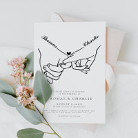 Holding Hands Simple Minimal Wedding