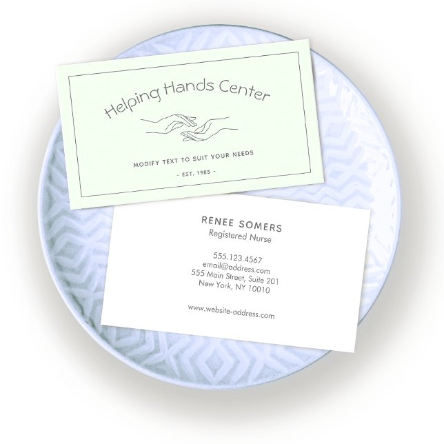 Holding Hands Social Worker Caregiver Business Card (Creator Uploaded)