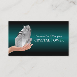 Holding Healing Crystal Business Card