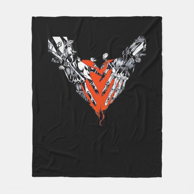 Holding Heart Classic Fleece Blanket (Front)
