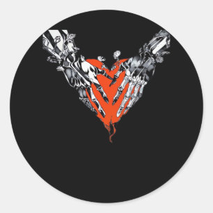 Holding Heart Classic Round Sticker