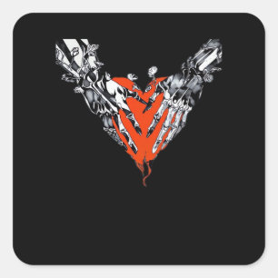 Holding Heart Classic Square Sticker