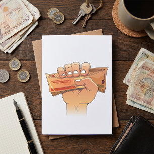 Holding Money Card