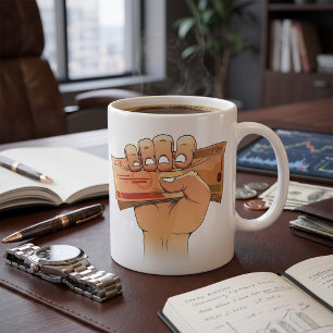 Holding Money Coffee Mug