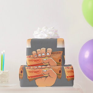 Holding Money Wrapping Paper