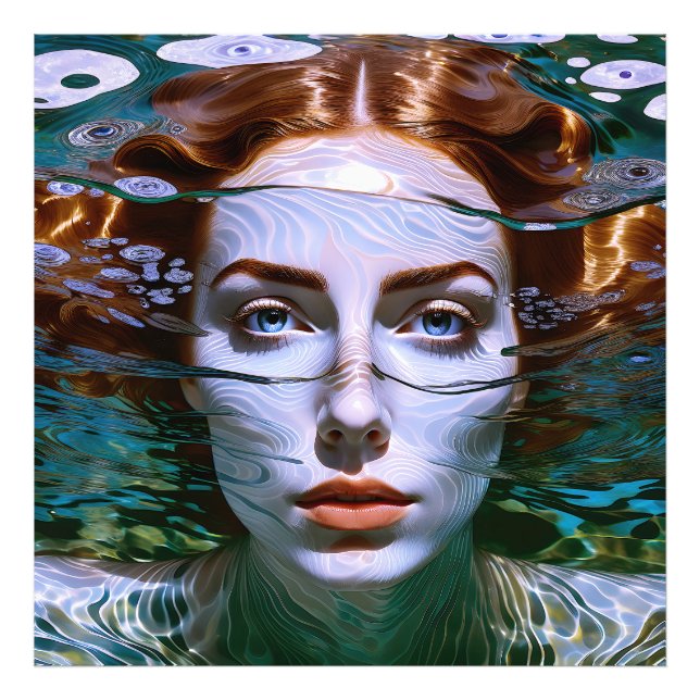 "Holding My Breath" - Women In Water Photo Print (Front)