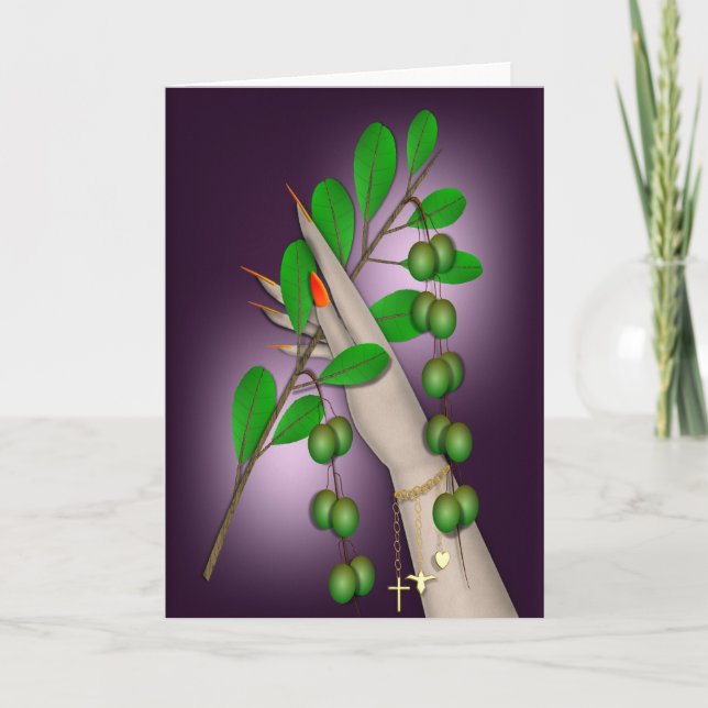 HOLDING OUT AN OLIVE BRANCH CARD (Front)