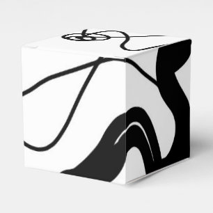 Holding Pattern: Abstract Black, White, Grey & Red Favour Box