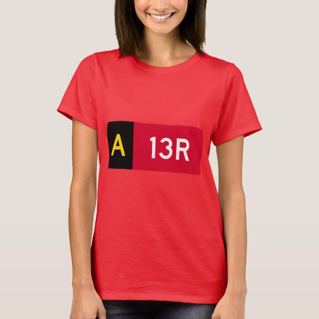 Holding Point Sign A13R T-Shirt (Front)