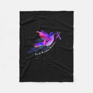 Holding Purple Ribbon Fibromyalgia Awareness 5  Fleece Blanket