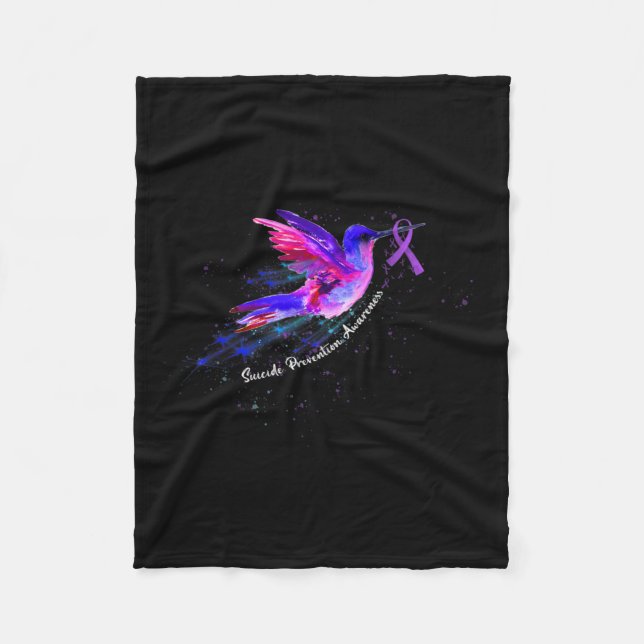 Holding Purple Ribbon Fibromyalgia Awareness 5  Fleece Blanket (Front)