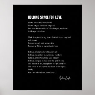 Holding space for love poem wall art poster