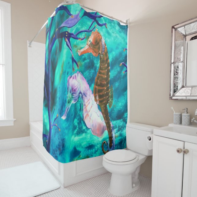 Holding Tails Shower Curtain (In Situ)