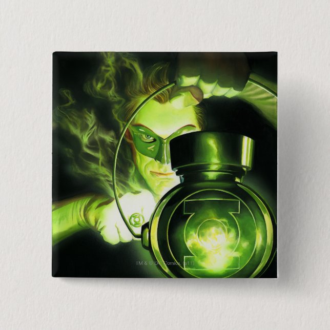 Holding the Green Lantern 15 Cm Square Badge (Front)