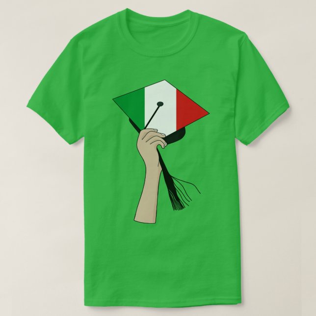 Holding the Square Academic Cap Italy T-Shirt (Design Front)