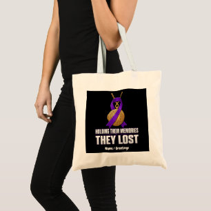 Holding Their Memories They Lost Purple Ribbon Tote Bag