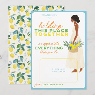 Holding This Place Together Lemon Gift Card Holder