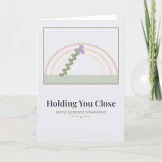 Holding You Close Sympathy Card Soft Sage Sprig