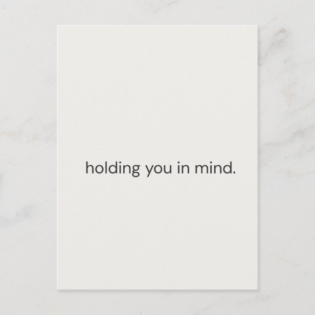 Holding You in Mind – Minimal Support Postcard (Front)