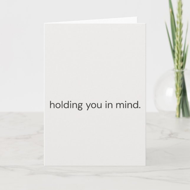 “Holding You in Mind – Thoughtful Support Card” Card (Front)