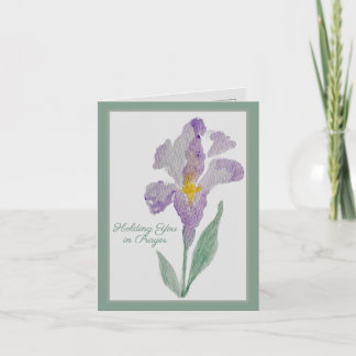 Holding You in Prayer | Purple Iris Prayer Card