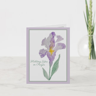 Holding You in Prayer | Purple Iris Prayer Card