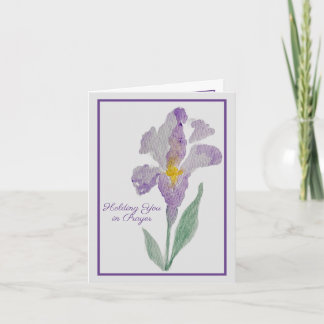 Holding You in Prayer | Purple Iris Prayer Card