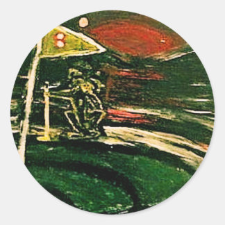 HOLE 8 CLASSIC ROUND STICKER