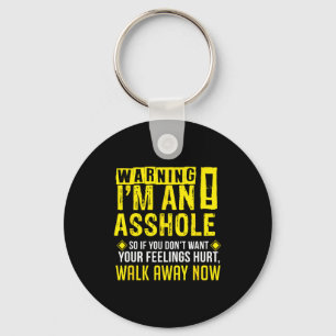 Hole Holes Warning Profanity Fun Gag Gift  Key Ring