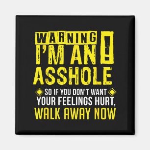 Hole Holes Warning Profanity Fun Gag Gift Magnet