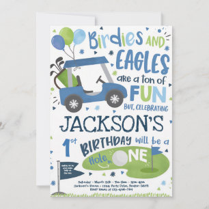 Hole in One 1st Birthday Golf Party Invitation