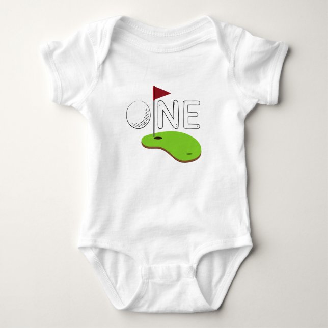 Hole in One Baby Bodysuit (Front)