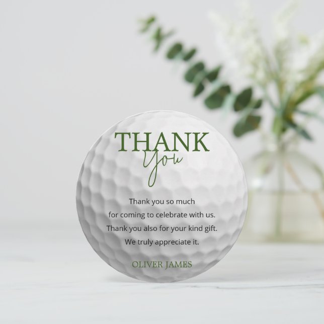 Hole in one boy birthday  thank you card (Standing Front)