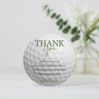 Hole in one boy birthday thank you card