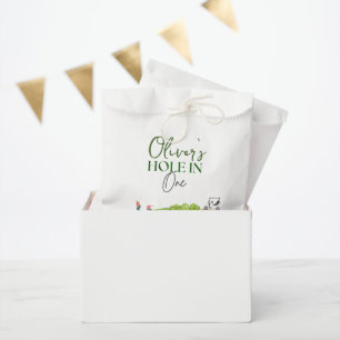 Hole in one boy first birthday favour bags