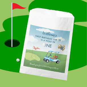 Hole In One Boy Golf Par-tee 1st Birthday Favour Bags