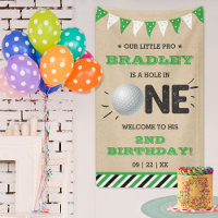 Hole In One Boys Golf 1st Birthday Par-tee Welcome