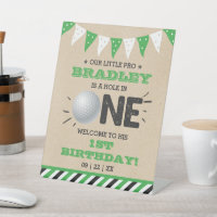 Hole In One Boys Golf 1st Birthday Par-tee Welcome