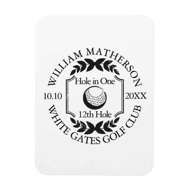 Hole in One Classic Personalised Golf Magnet (Vertical)