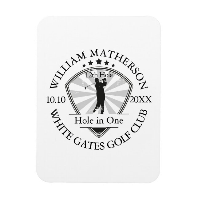 Hole in One Classic Personalised Golf Magnet (Vertical)