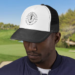 Hole in One Classic Personalised Golf Trucker Hat<br><div class="desc">Featuring an aged stamp effect classic retro design. Personalise the name,  location hole number and date to create a great golf keepsake to celebrate that fantastic hole in one. Designed by Thisisnotme©</div>