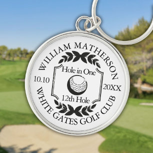 Hole in One Classic Personalized Golf Key Ring