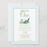 Hole in One First Birthday Invitation – Golf Theme