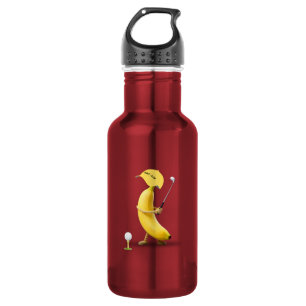 Hole In One – Funny Banana Golf Club Cartoon Retro 532 Ml Water Bottle