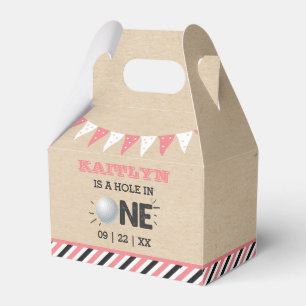 Hole In One Girls Golf 1st Birthday Par-tee Favour Box