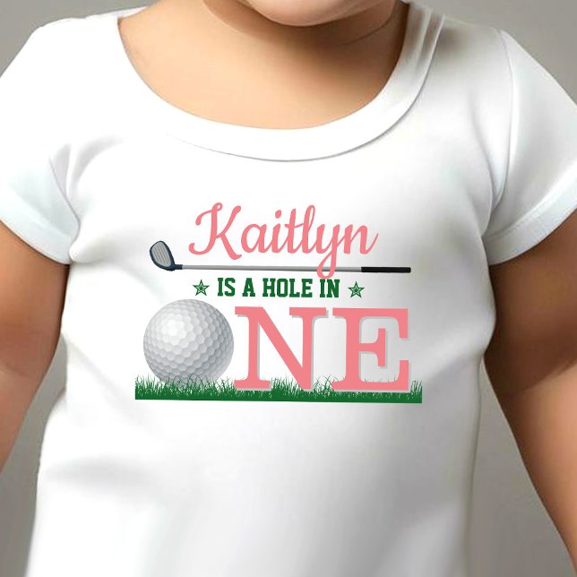 Hole In One Golf 1st Birthday Baby T-Shirt (Creator Uploaded)