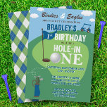 Hole In One Golf 1st Birthday Invitation<br><div class="desc">Celebrate in style with these golf themed 1st birthday invitations. This design is easy to personalise with your special event wording and your guests will be thrilled when they receive these fabulous invites.</div>