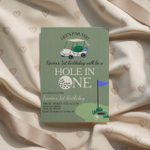 Hole in ONE Golf 1st Birthday Invite