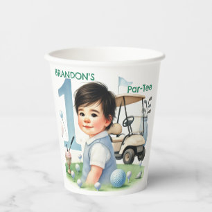 Hole in One Golf Boy 1st Par-tee Birthday Paper Cups