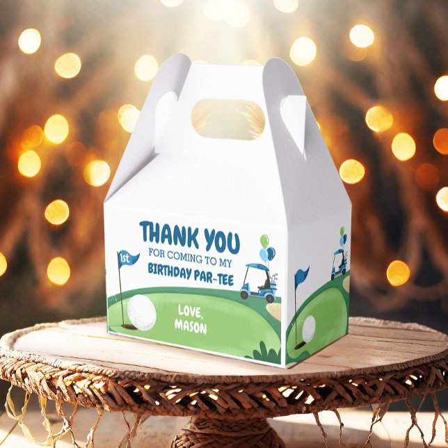 Hole In One Golf Boy First Birthday Par-Tee Favour Box (Creator Uploaded)
